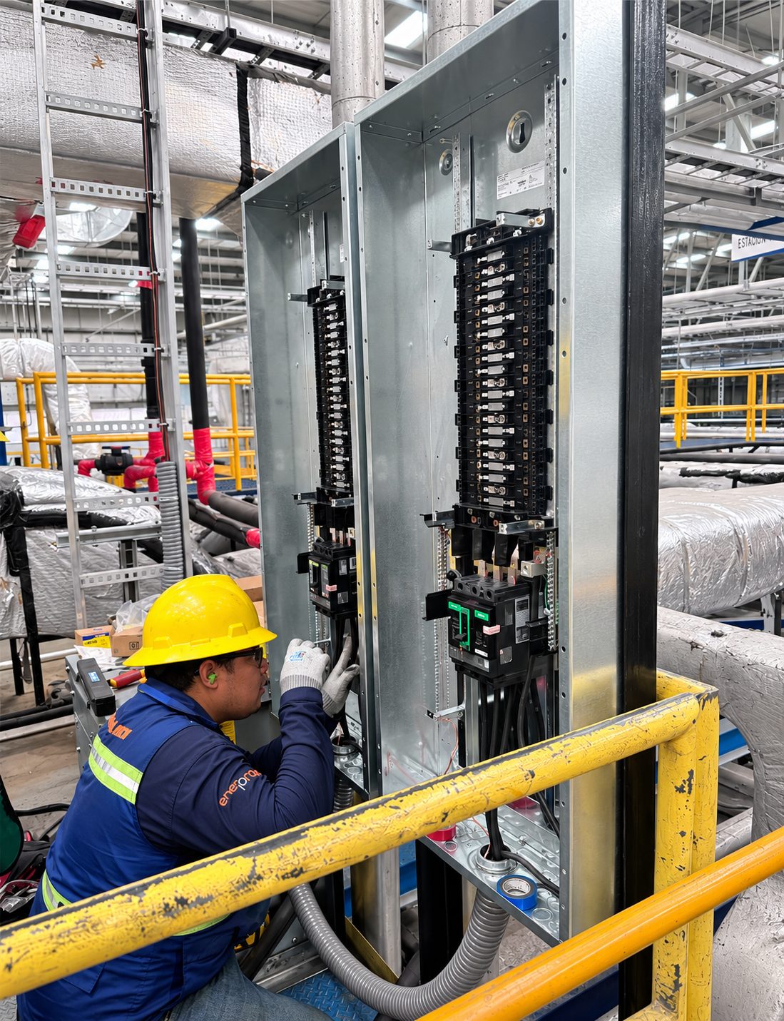 Instalación de un tablero de distribución eléctrica en planta industrial